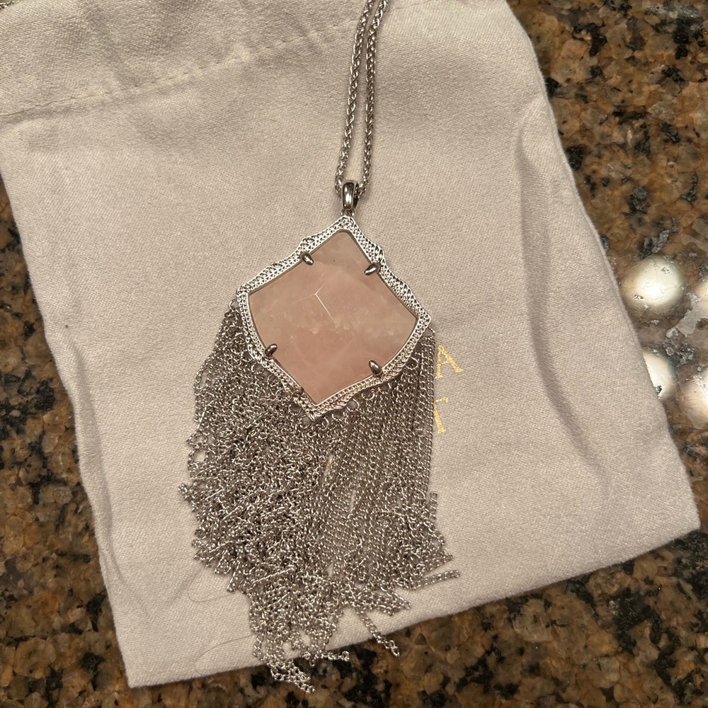 Kendra Scott Kingston Long Pendant Fringe Necklace - Picture 3 of 3